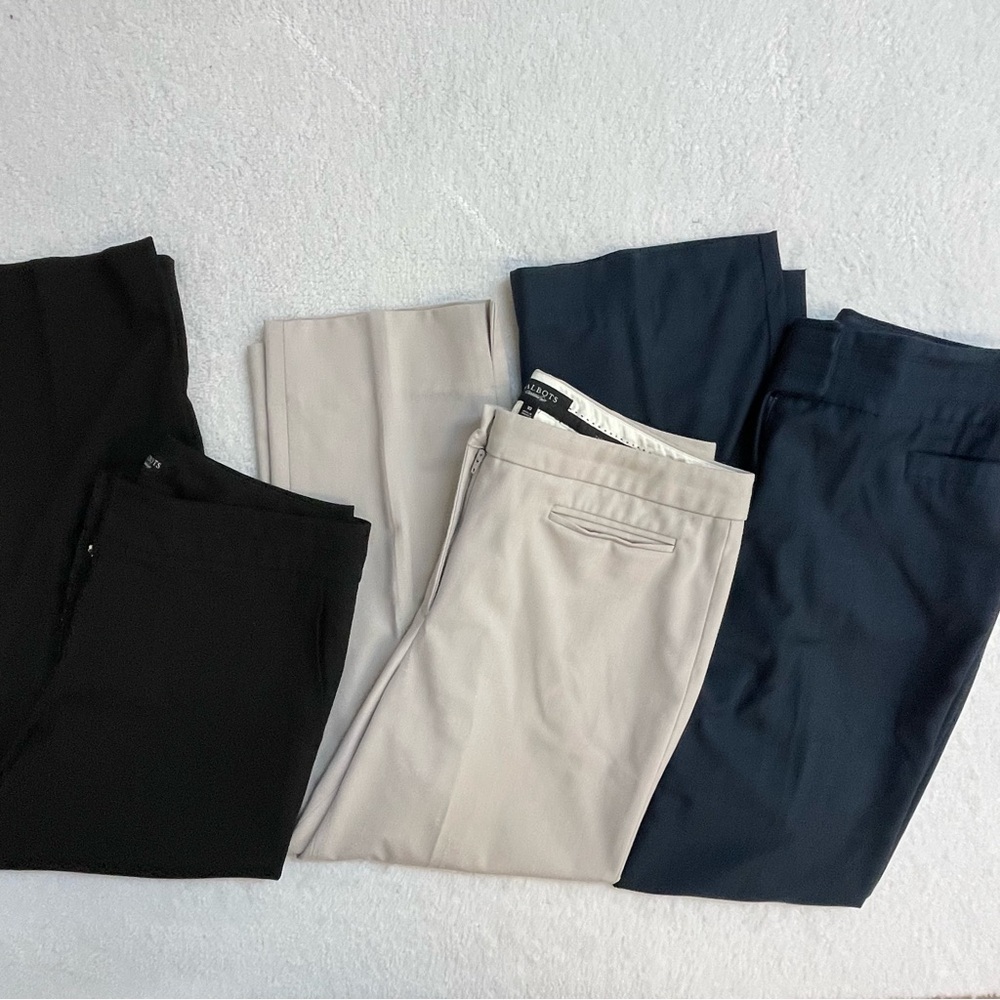 Black Tan Navy Pants Capri Set The Limited Talbots Heritage Stretch 8 10 Bundle